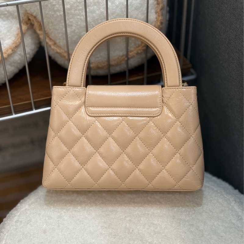 (2025台灣專櫃購入🇹🇼閒置品)Chanel 25c 米色 Kelly ✨最新晶片款-1