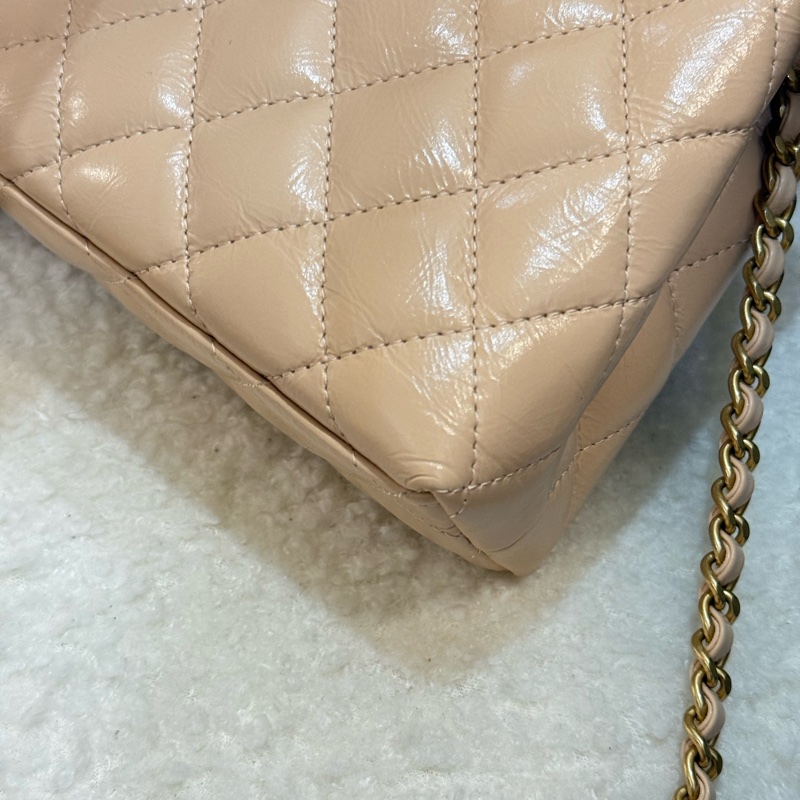 (2025台灣專櫃購入🇹🇼閒置品)Chanel 25c 米色 Kelly ✨最新晶片款-10