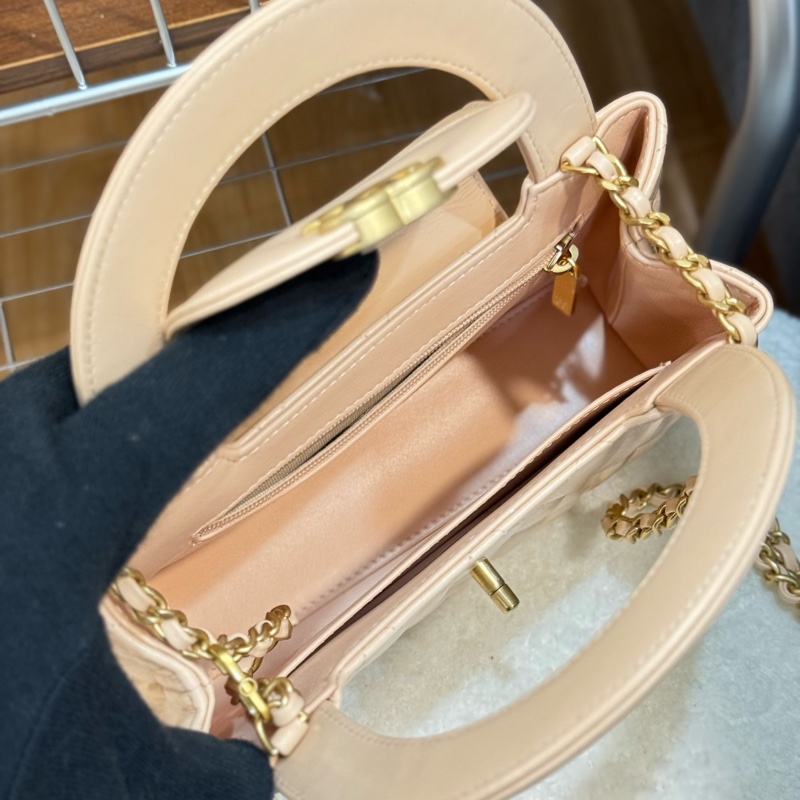 (2025台灣專櫃購入🇹🇼閒置品)Chanel 25c 米色 Kelly ✨最新晶片款-11