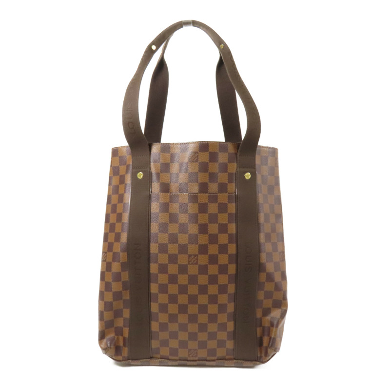 LOUIS VUITTON Damier Beaubourg金扣肩背袋棕色-0
