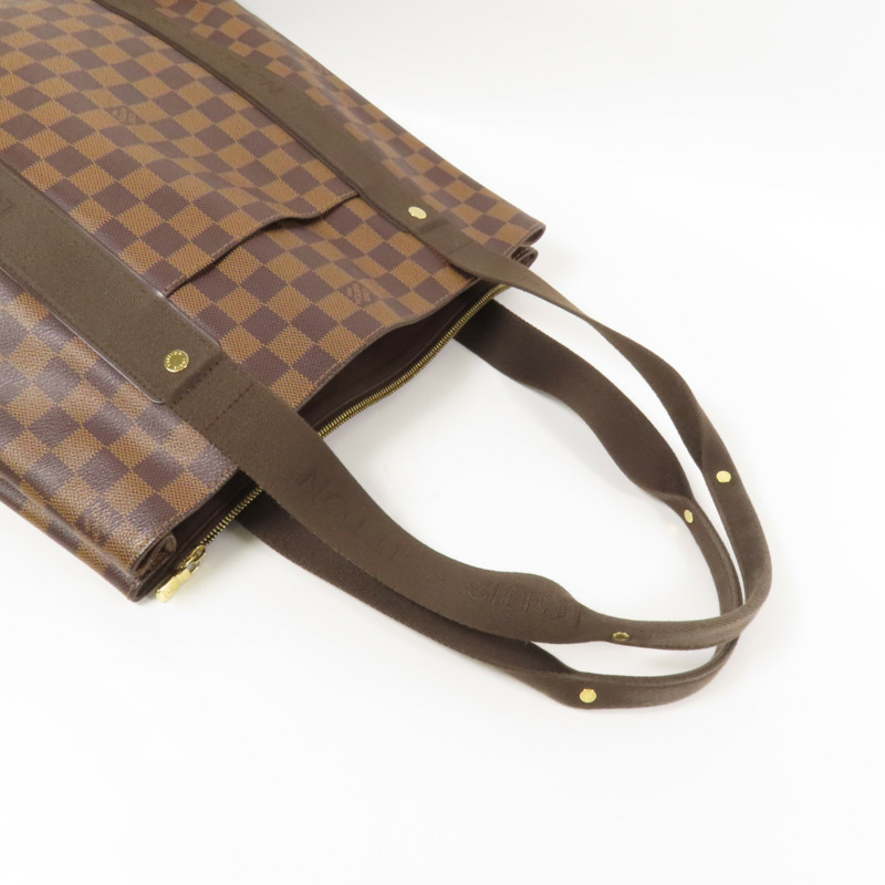 LOUIS VUITTON Damier Beaubourg金扣肩背袋棕色-4