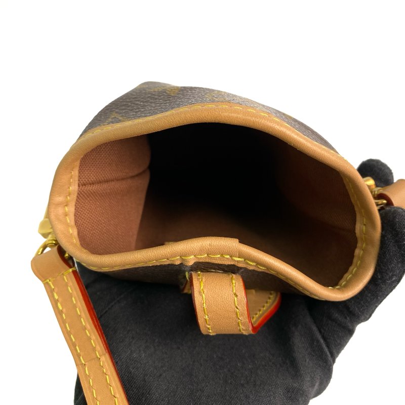 △ Louis Vuitton 路易威登 Brown Coated Canvas Monogram Fold Me Pouch Shoulder Bag M80874 啡色塗層帆布經典老花肩背袋 - 257020976-13
