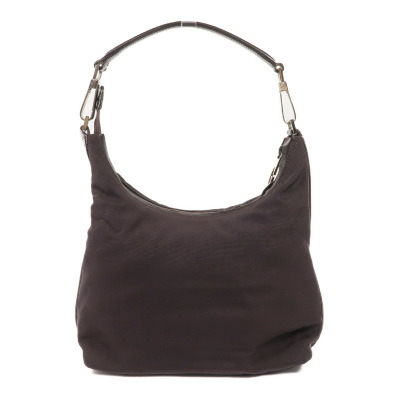 GUCCI 尼龍Handbag銀扣肩背袋-1