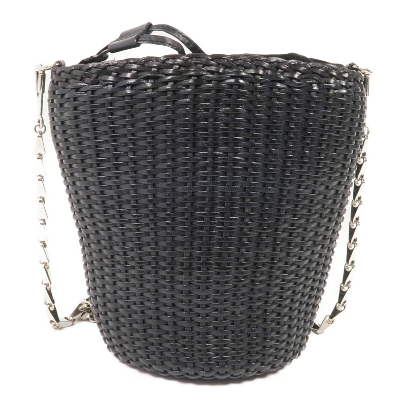 GUCCI 牛皮皮革Chain Shoulder Bag銀扣鏈帶肩背袋-1