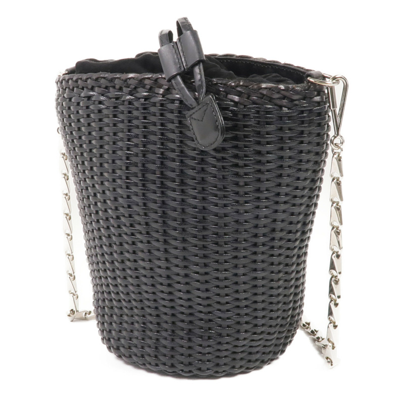 GUCCI 牛皮皮革Chain Shoulder Bag銀扣鏈帶肩背袋-2