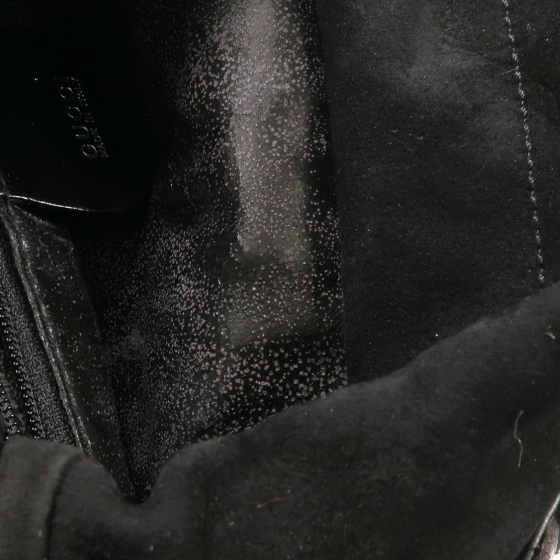 GUCCI 牛皮皮革Chain Shoulder Bag銀扣鏈帶肩背袋-12