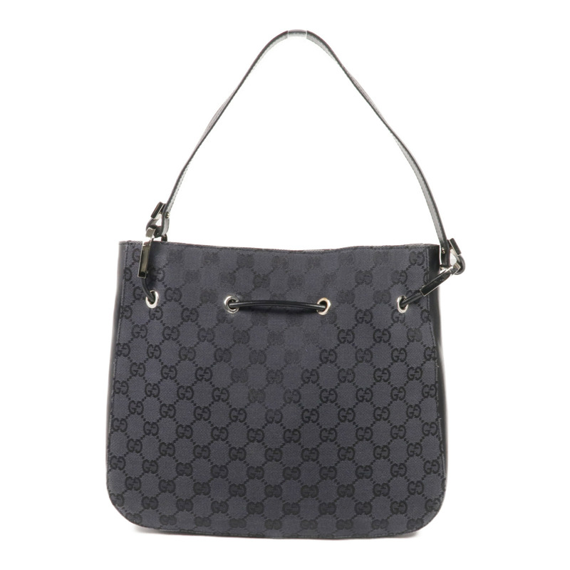 GUCCI 帆布Handbag銀扣手挽袋-0