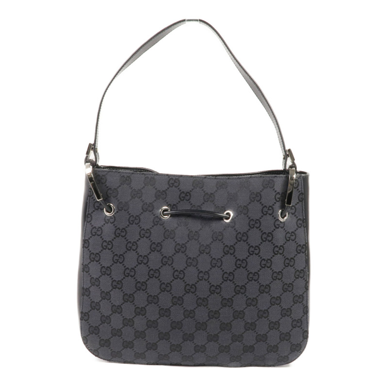 GUCCI 帆布Handbag銀扣手挽袋-1