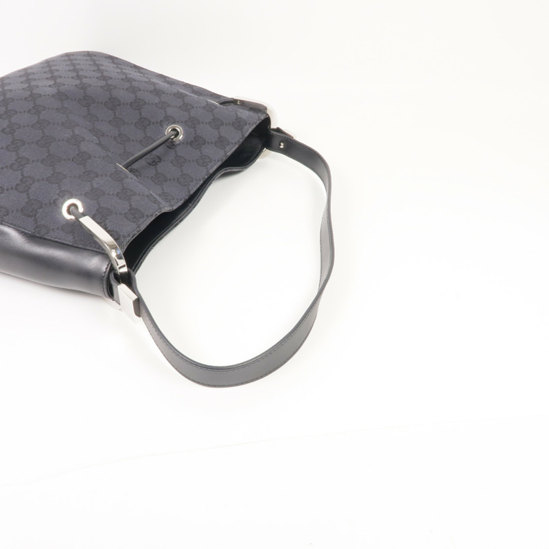 GUCCI 帆布Handbag銀扣手挽袋-4