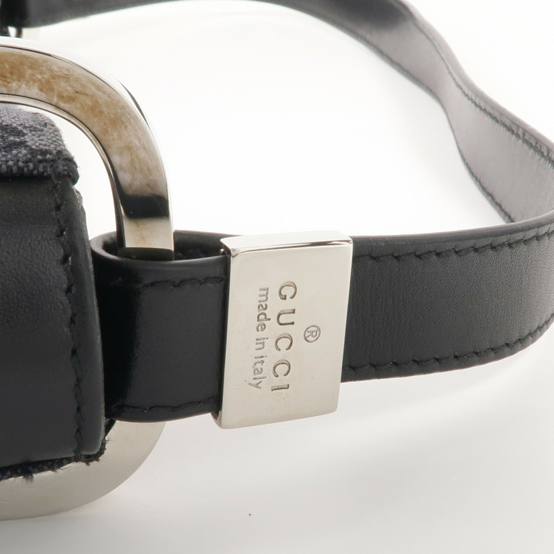 GUCCI 帆布Handbag銀扣手挽袋-9