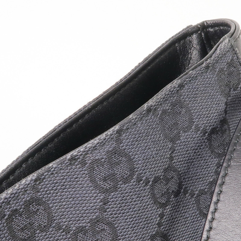 GUCCI 帆布Handbag銀扣手挽袋-15