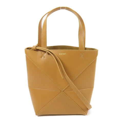 LOEWE 牛皮皮革Puzzle Mini Fold Bag金扣手挽肩背兩用袋