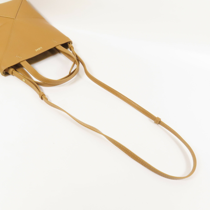 LOEWE 牛皮皮革Puzzle Mini Fold Bag金扣手挽肩背兩用袋-4