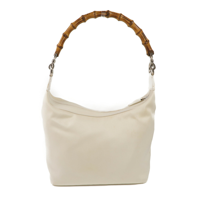 GUCCI 帆布Handbag銀扣手挽袋-1