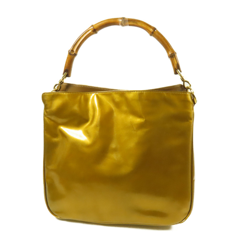 GUCCI 漆皮皮革2 Way Shoulder Bag金扣手挽肩背兩用袋-1