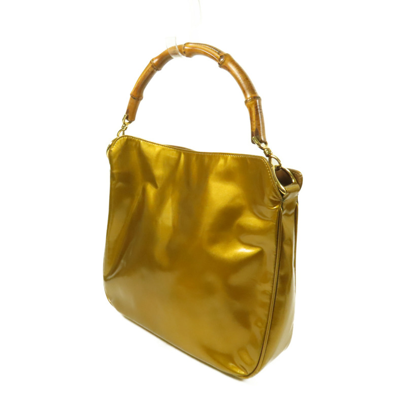 GUCCI 漆皮皮革2 Way Shoulder Bag金扣手挽肩背兩用袋-2