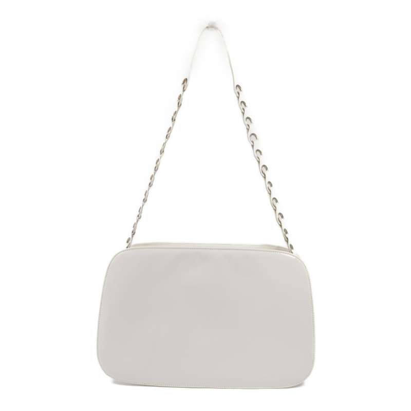 PRADA 漆皮皮革Shoulder Bag銀扣肩背袋-1