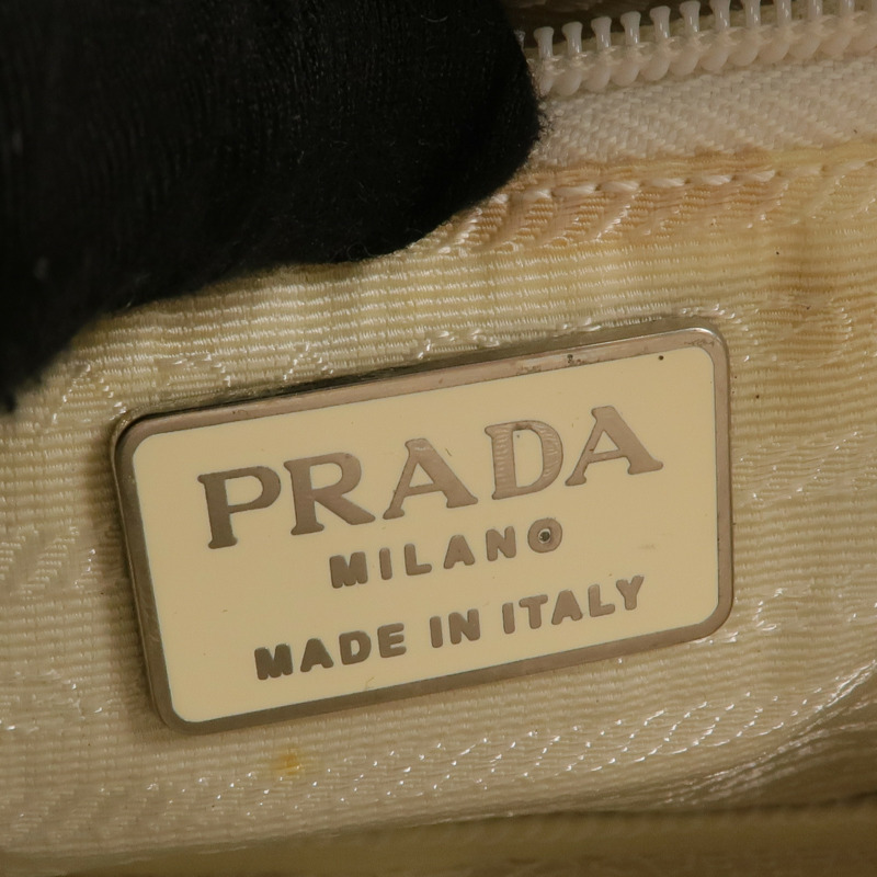 PRADA 漆皮皮革Shoulder Bag銀扣肩背袋-13