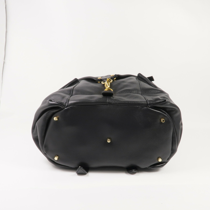 VERSACE 牛皮皮革Backpack金扣背包-3