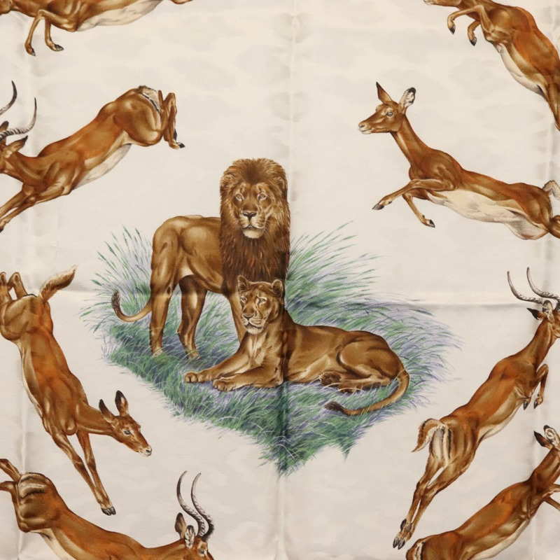 【日本直送】愛馬仕 Carre 90 絲巾「肯亞」藍色真絲款,正品 BA6850-5