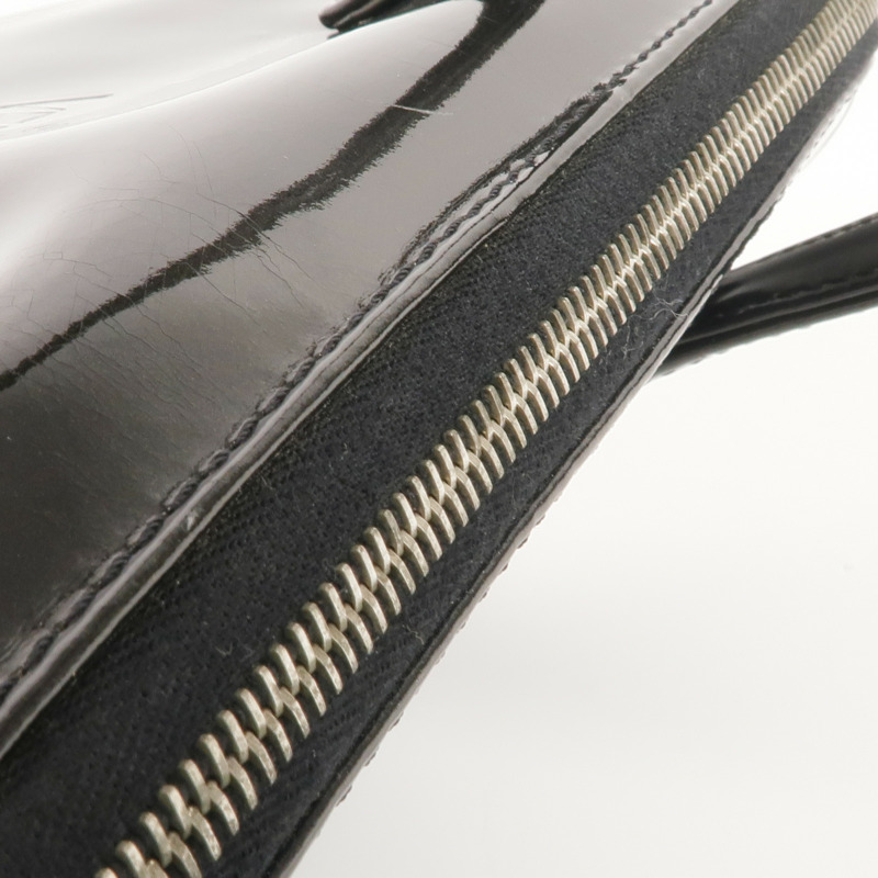 VERSACE 漆皮皮革Handbag銀扣手挽袋-13