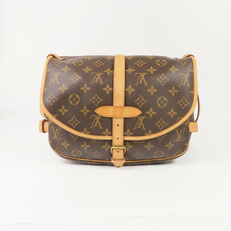 LOUIS VUITTON Monogram Saumur 30金扣肩背袋-2