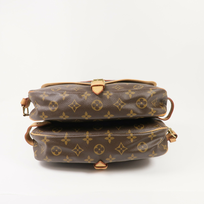 LOUIS VUITTON Monogram Saumur 30金扣肩背袋-3