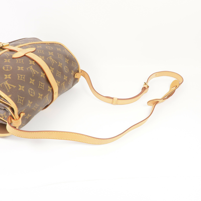 LOUIS VUITTON Monogram Saumur 30金扣肩背袋-4