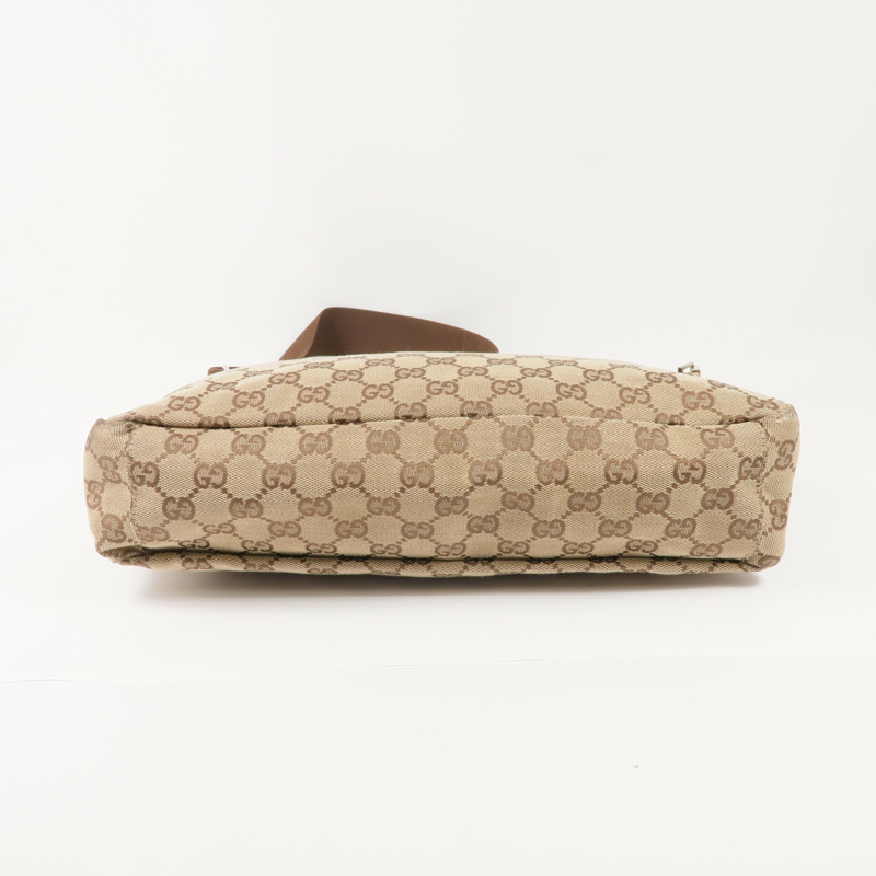 GUCCI 帆布Shoulder Bag銀扣肩背袋-3