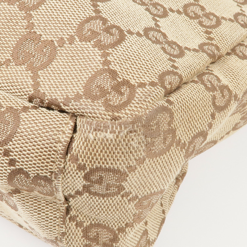 GUCCI 帆布Shoulder Bag銀扣肩背袋-5