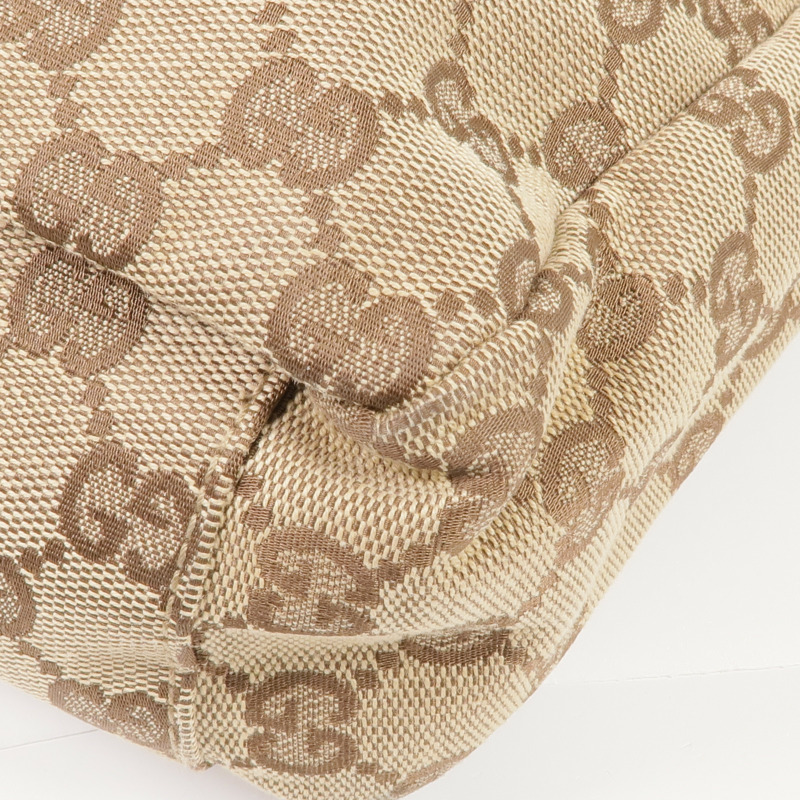 GUCCI 帆布Shoulder Bag銀扣肩背袋-7