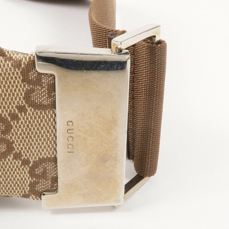 GUCCI 帆布Shoulder Bag銀扣肩背袋-10