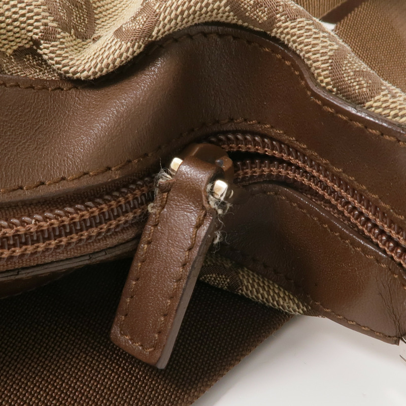 GUCCI 帆布Shoulder Bag銀扣肩背袋-11