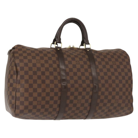 路易威登 Damier Ebene Keepall 50 波士頓包 N41427 LV 正品 148143