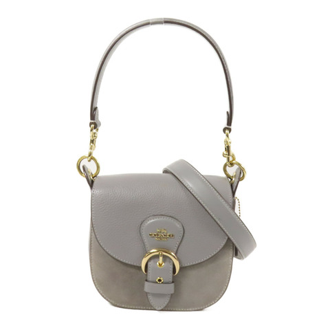 COACH 牛皮皮革Shoulder Bag金扣手挽肩背兩用袋