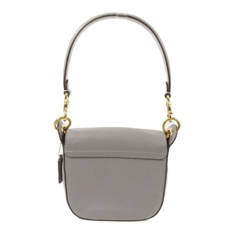 COACH 牛皮皮革Shoulder Bag金扣手挽肩背兩用袋-1