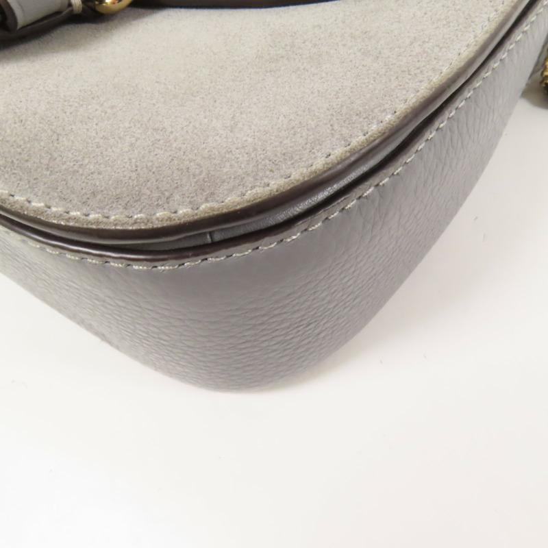 COACH 牛皮皮革Shoulder Bag金扣手挽肩背兩用袋-13