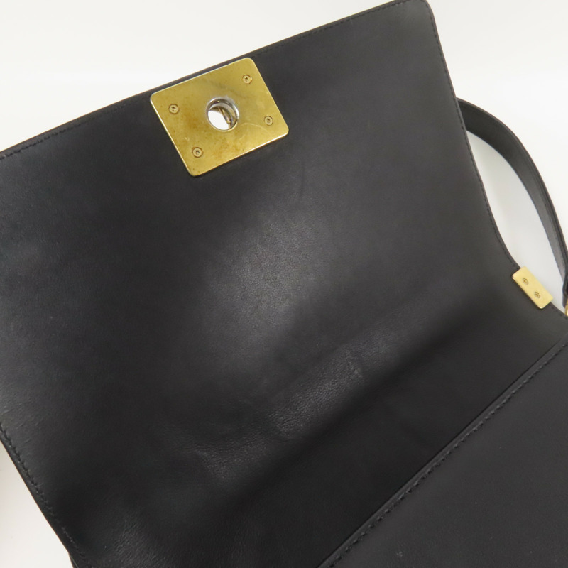 CHANEL 羊皮皮革Boy 25 2Way Shoulder Bag金扣鏈帶手挽肩背兩用袋-10