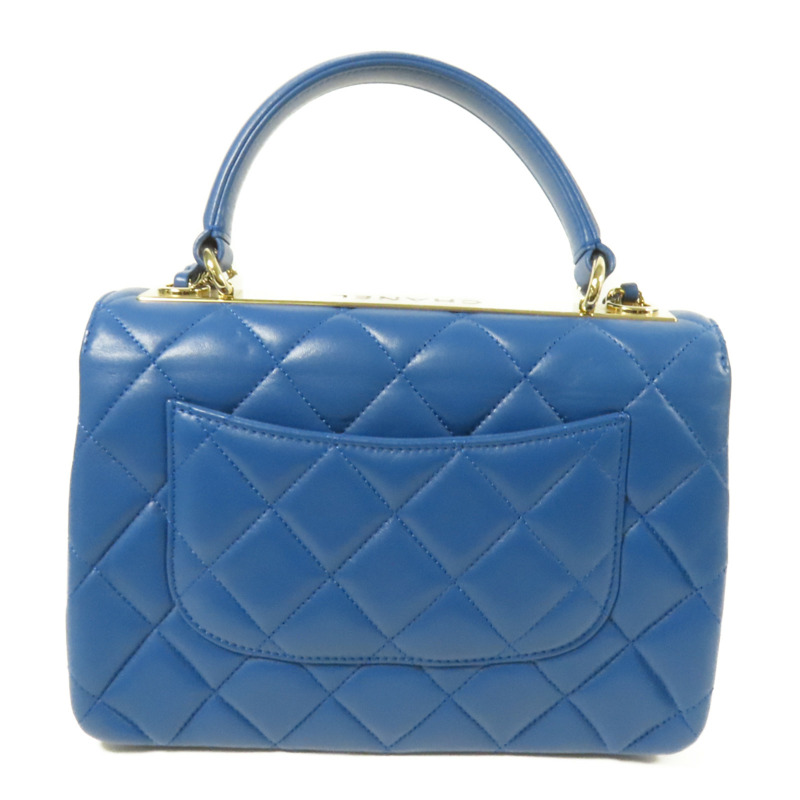 CHANEL 羊皮皮革2 Way Shoulder Bag金扣手挽肩背兩用袋-1