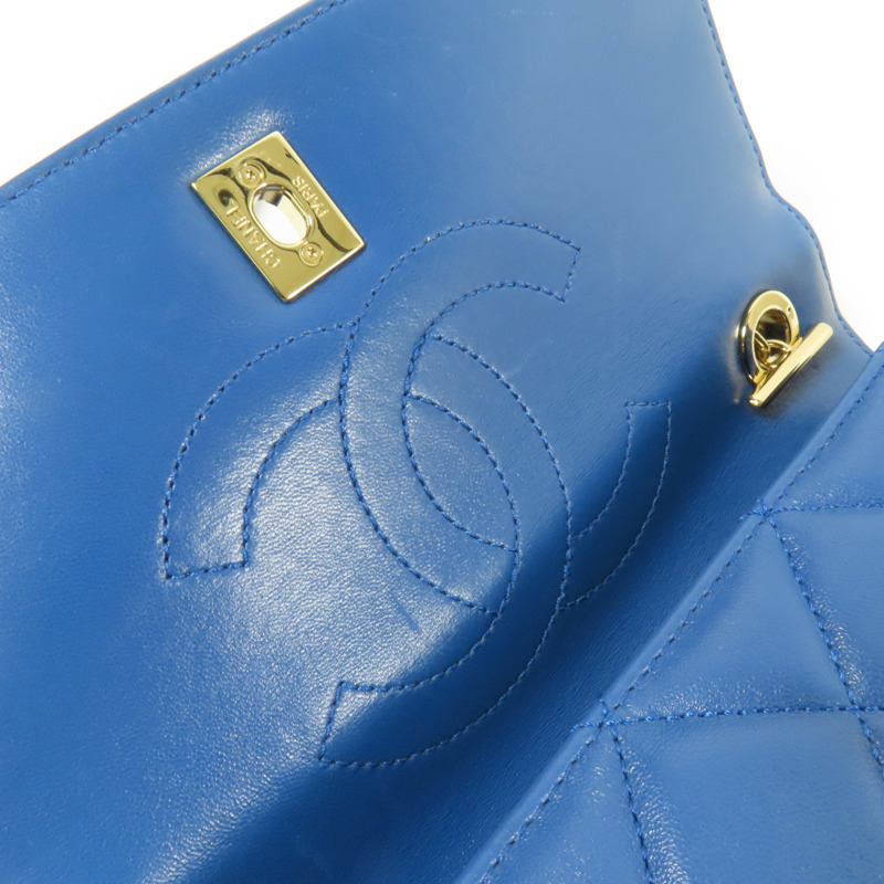 CHANEL 羊皮皮革2 Way Shoulder Bag金扣手挽肩背兩用袋-8