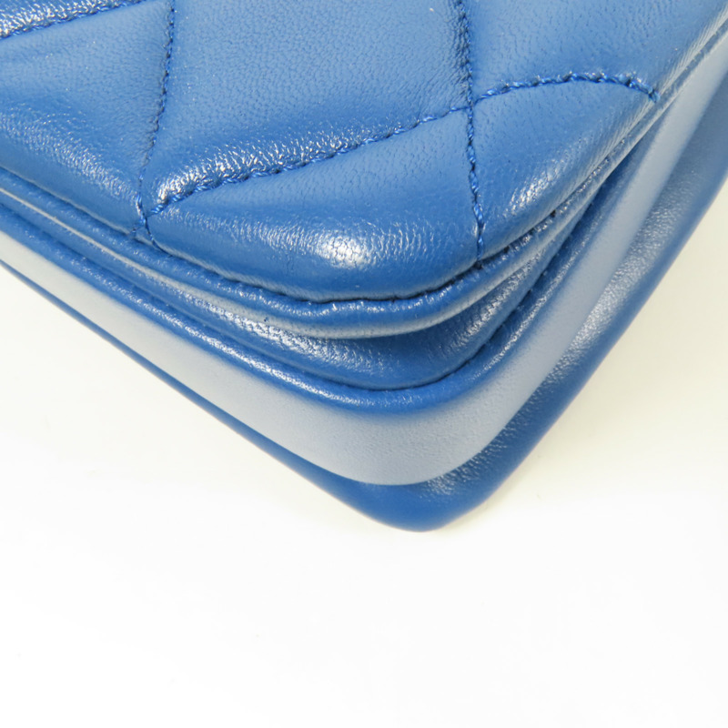 CHANEL 羊皮皮革2 Way Shoulder Bag金扣手挽肩背兩用袋-16