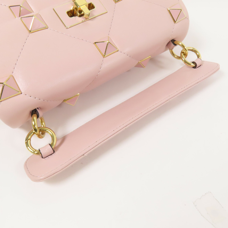 Valentino 羊皮皮革Rockstud金扣手挽肩背兩用袋-7