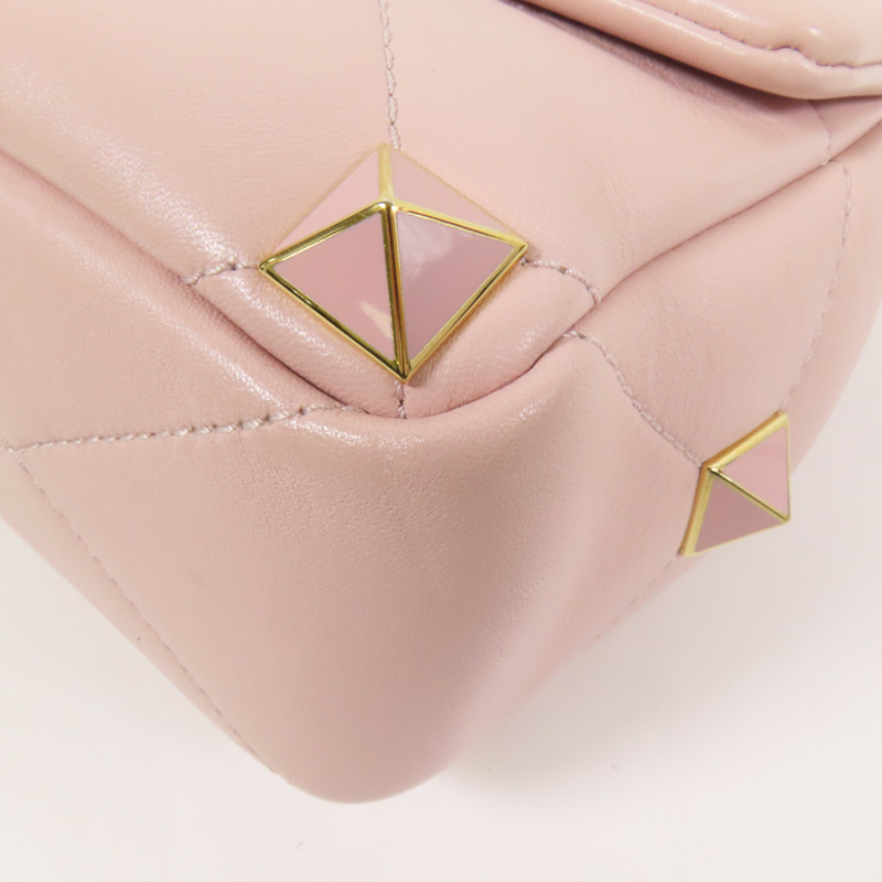 Valentino 羊皮皮革Rockstud金扣手挽肩背兩用袋-13