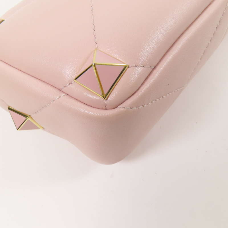 Valentino 羊皮皮革Rockstud金扣手挽肩背兩用袋-14