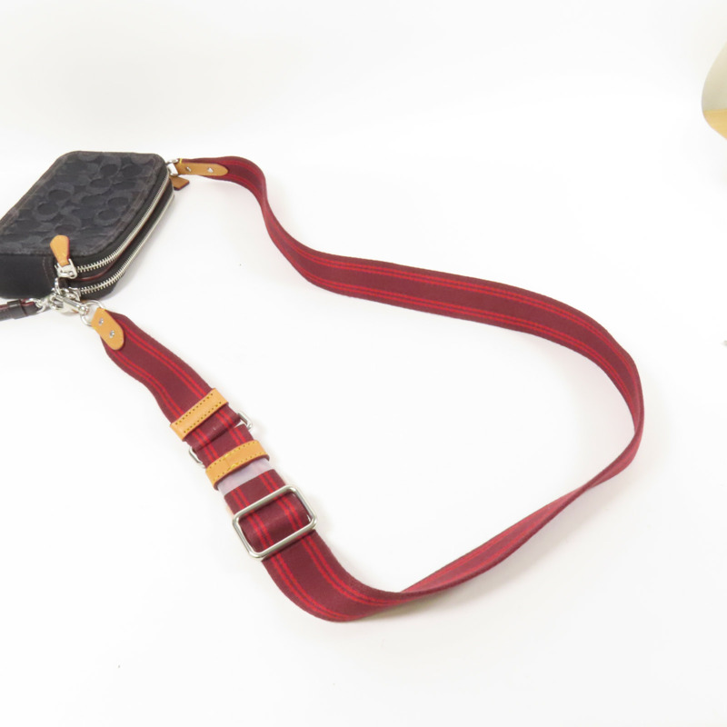 COACH 帆布Shoulder Bag銀扣肩背袋-5