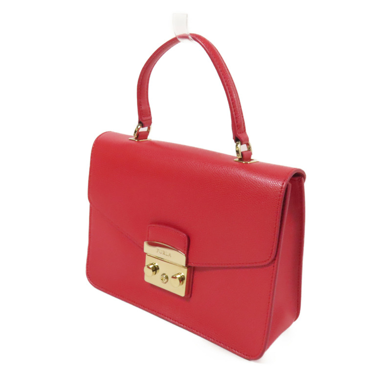 Furla 牛皮皮革Shoulder Bag金扣手挽肩背兩用袋-2