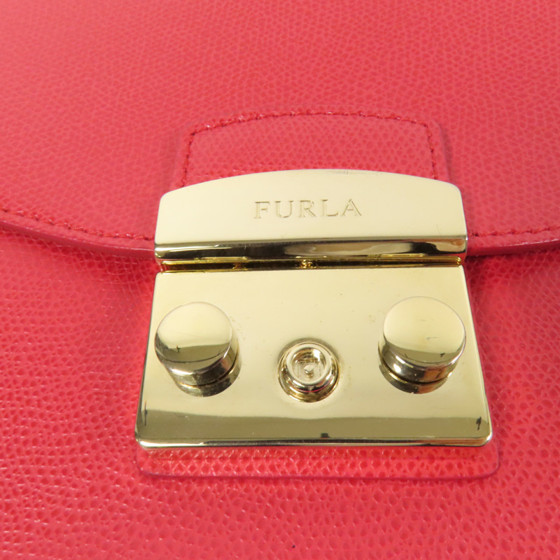Furla 牛皮皮革Shoulder Bag金扣手挽肩背兩用袋-7