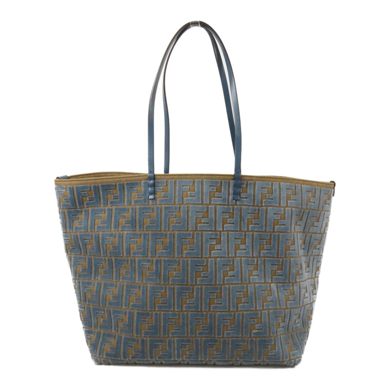 FENDI 帆布/天鵝絨Roll Large肩背袋-0