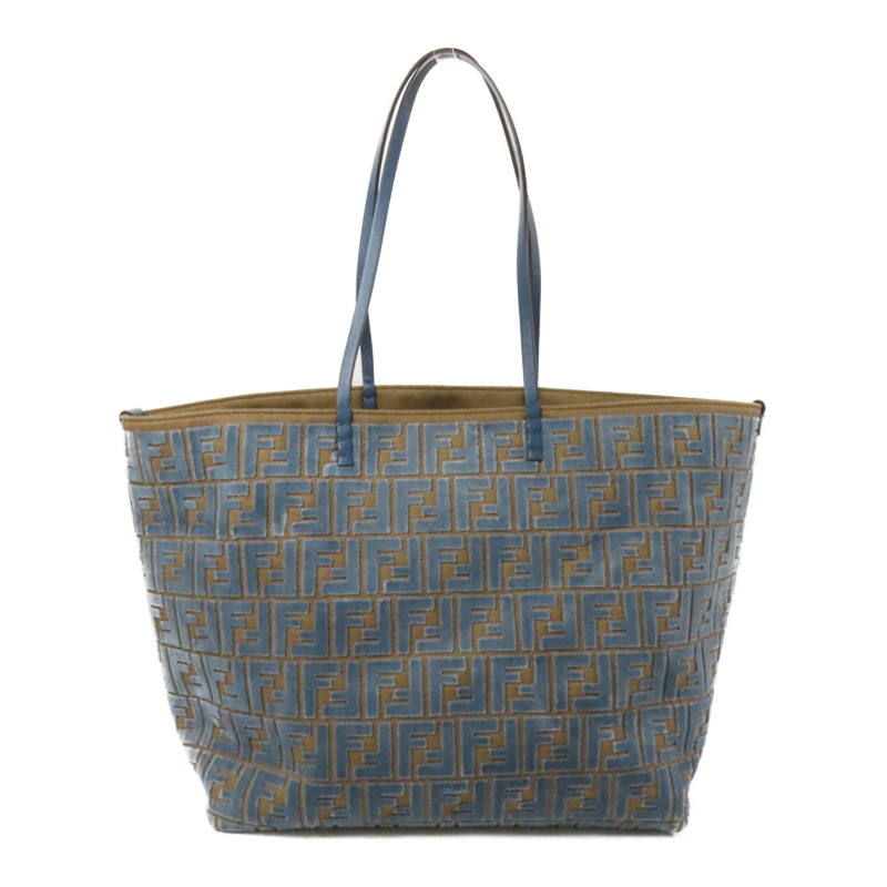 FENDI 帆布/天鵝絨Roll Large肩背袋-1