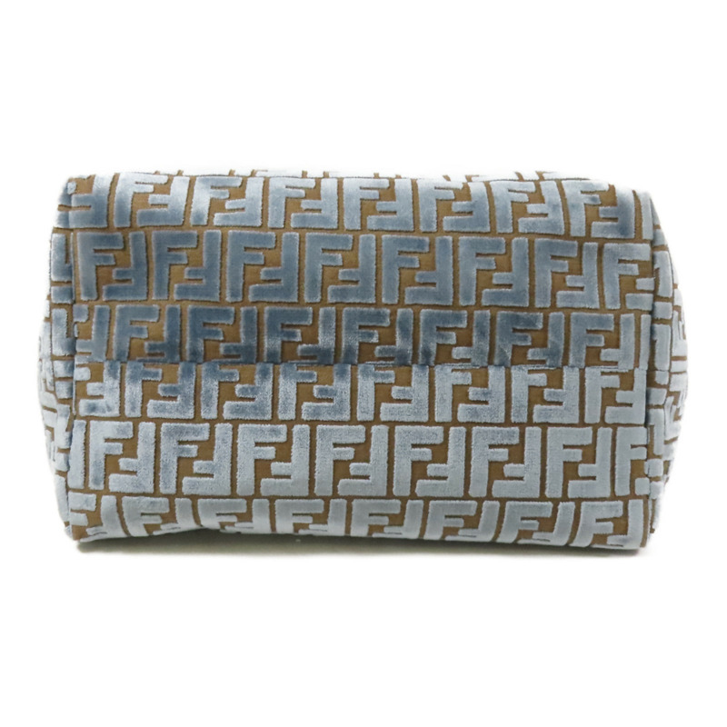 FENDI 帆布/天鵝絨Roll Large肩背袋-3